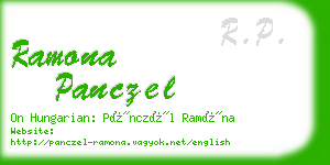 ramona panczel business card